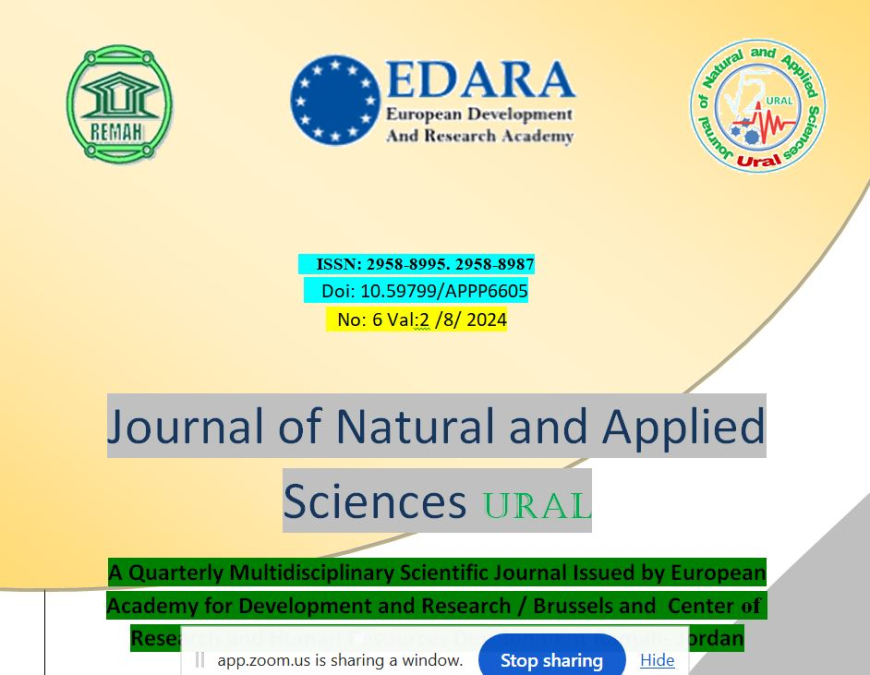 JOURNAL OF NATURAL AND APPLIED SCIENCES URAL NO8 V1